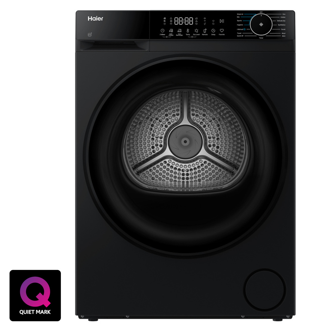 Haier X Series 5 HD100-D357BU1 Heat Pump Tumble Dryer - Black Steel