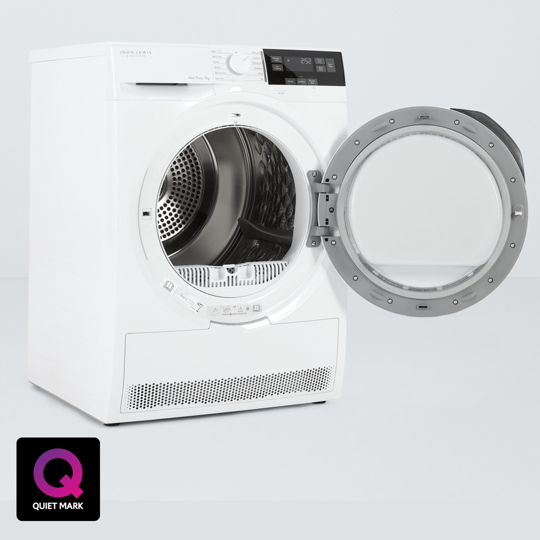 John Lewis JLTDH693 White Freestanding Heat Pump Tumble Dryer