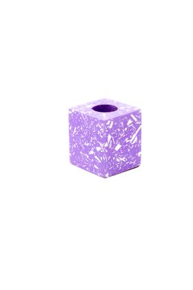 Small Purple & White Terrazzo Candle Holder