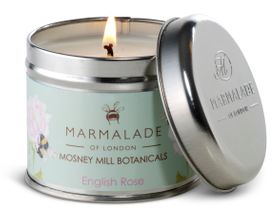 Mosney Mill Botanicals English Rose – Medium Tin Candle