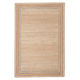 Natural Stripe Border Rug