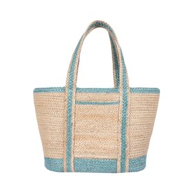 Large Pocket Tote Aqua