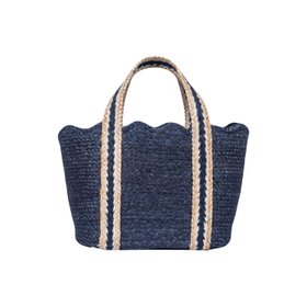 Small Navy Scallop Tote