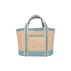 Small Pocket Tote Aqua