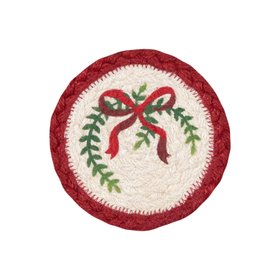 Christmas Ribbon Coaster Set
