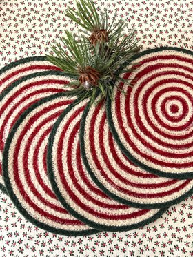 Candy Cane Placemat Set