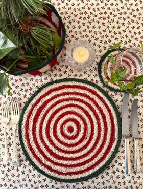 Candy Cane Placemat Set