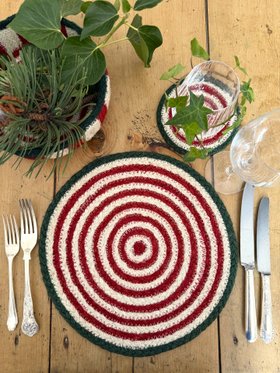 Candy Cane Placemat Set