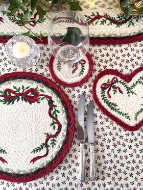 Christmas Ribbon Placemat Set