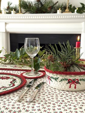 Christmas Ribbon Mini Basket