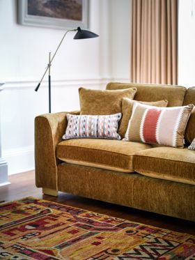Sofology, Valentina 3 Seater in Luxury Deep Pile Chenille Turmeric