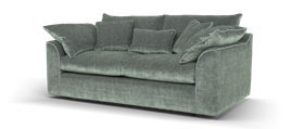Sofology, 3 Seater Sofa In Luxe Chenille Alpine Green Mix