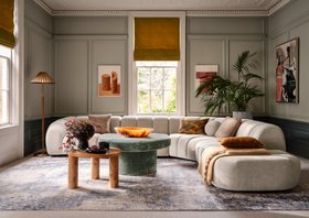 Sofology, Waldorf Sofa, £2299 and Luella Footstool, £399