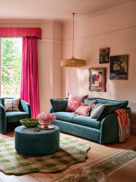 Sofology, Portobello 3 Seater, £999, Portobello Accent Chair, £399 And Portobello Designer Footstool, £299