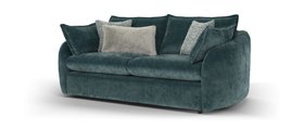 Sofology, Portobello 3 Seater Sofa In Luxury Chenille Teal Mix