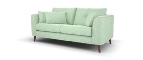 Sofology, Remy 3 Seater Sofa In Soft Chenille Mint All Over