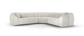 Sofology, Waldorf 2 Seater Corner 1.5 Seater Sofa In Soft Sherpa Stone