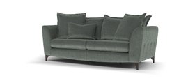 Sofology, Luella 3 Seater In Luxe Chenille Alpine Green All Over