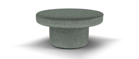 Sofology, Luella Large Designer Footstool In Luxe Chenille Alpine Green