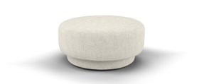 Sofology, Luella Small Designer Footstool In Soft Sherpa Natural All Over
