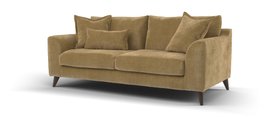 Sofology, Mayfair 3 Seater In Soft Chenille Almond All Over