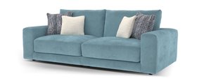 Sofology, Amalfi 4 Seater Split Sofa In Vintage Chenille Denim Mix, £1799