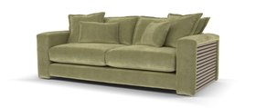 Sofology, Cove 3 Seater Sofa In Soft Chenille Olive All Over, £1899