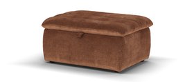 Sofology, Olson Storage Footstool In Elaxed Chenille Burnt Sienna, £449