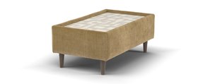 Sofology, Roscoe Rectangular Console With Glass Top In Soft Chenille Almond Mix, £399