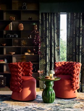 Sofology, Guiggiola Accent Chair In Smooth Velvet Rust, £2,599 Launch Price Until 02.09 (3)