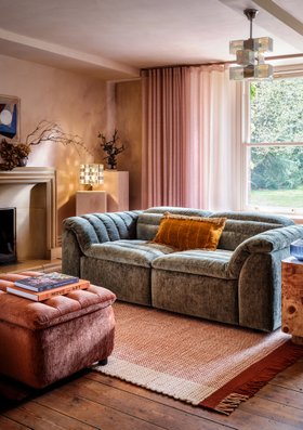 Sofology, Olson 2.5 Seater In Luxury Textured Chenille Lagoon, £1499