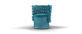 Sofology, Guiggiola Accent Chair In Smooth Velvet Teal, £2,799