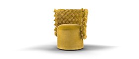 Sofology, Guiggiola Accent Chair In Smooth Velvet Mustard, £2,799