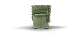 Sofology, Guiggiola Accent Chair In Smooth Velvet Olive, £2,799