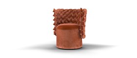 Sofology, Guiggiola Accent Chair In Smooth Velvet Rust, £2,799