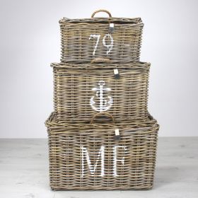 Key Largo Kubu Rattan Set Of 3 Trunks