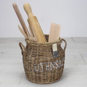 Key Largo Rattan Utensil Holder