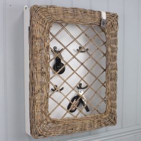 Key Largo Rattan Framed Key Rack