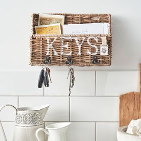 Key Largo Rattan Key Rack & Letter Tray 