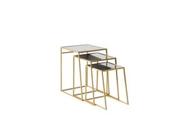 Swoon Arancia Art Deco Style Side Table in Brass