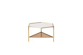 Swoon Manuka Art Deco Style Coffee Table in Antique Brass