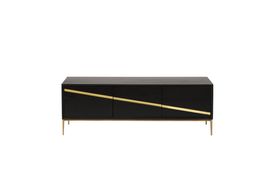 Swoon Sonny TV Stand, Art Deco Style in Chicory & Brass