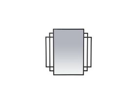 Swoon Mirror, Art-Deco Style in Black