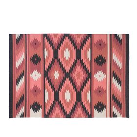 Swoon | Maya | South American Rug in Pale Pink & Rich Blue