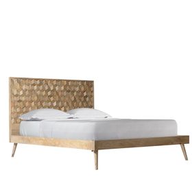 Swoon | Terning | Mid-Century Double Bed Frame in Natural | Mango Wood