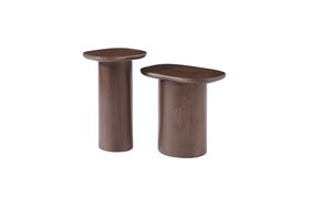 Avon Set of Two Dark Brown Mango Wood Side Tables