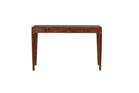 Bjorn Dark Brown Acacia & Brass Desk