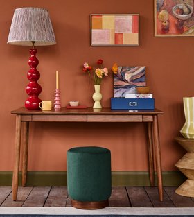 Maltby Dark Brown Acacia Desk