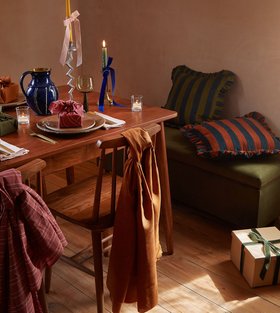 Ollie Dark Brown Acacia Wood Dining Chair Pair