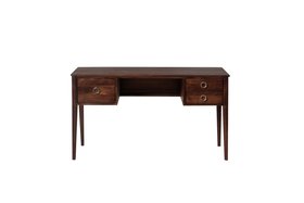 Reyna Light Brown Mango Wood & Brass Desk